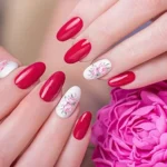 Female hands with pink manicure